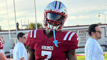 Jayce Johnson before a Lowndes High School football game