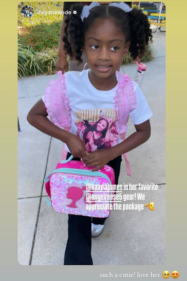 Angel Reese IG story Kaavia Wade 2024