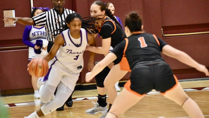 Soraya Ogaldez and North Thurston advanced to WIAA Class 3A quarterfinals with 59-52 regional-round win over Kennewick. Soraya Ogaldez and North Thurston advanced to WIAA Class 3A quarterfinals with 59-52 regional-round win over Kennewick.