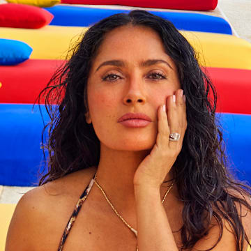 Salma Hayek Pinault was photographed by Ruven Afanador in Mexico. 