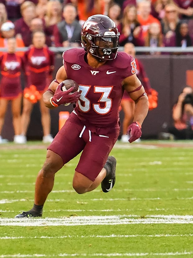Virginia Tech Hokies running back Bhayshul Tuten Virginia Tech Hokies running back Bhayshul Tuten