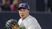 Tampa Bay Rays shortstop Ha-Seong Kim (7) fields the ball against the Baltimore Orioles in the eighth inning at George M. Steinbrenner Field. 