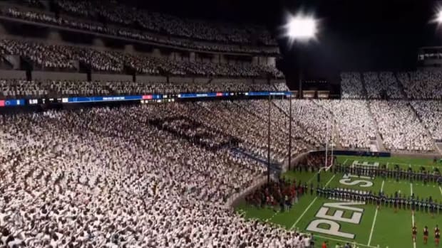Penn State crowd in its famous whiteout.