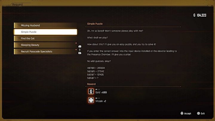 Stellar Blade screenshot showing the simple puzzle.