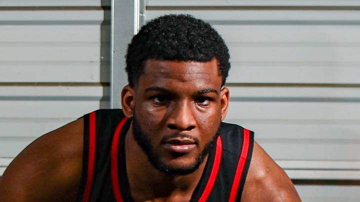 Atlanta Hawks forward Zuby Ejiofor (20) poses for a photo at media day on September 28, 2026.