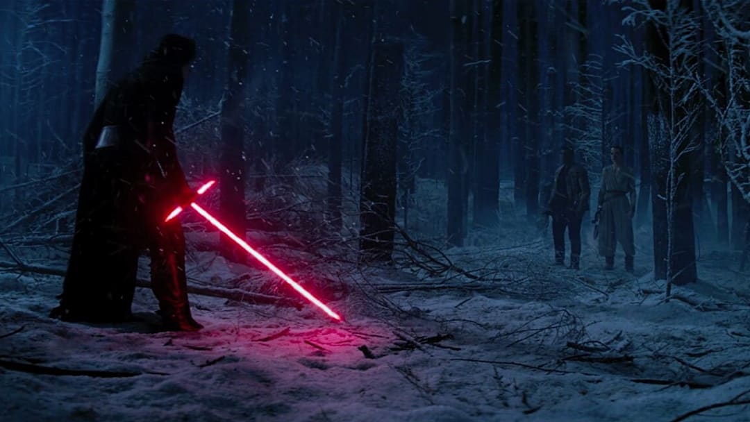 Star Wars: Episode VII - The Force Awakens poster with Kylo Ren, Rey, and Finn. Image Credit: StarWars.com