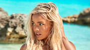 Olivia Dunne was photographed by Ben Watts in Bermuda. Swimsuit by Reina Olga.