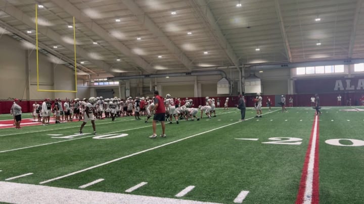 Alabama football holds its sixth practice of fall camp on August 7, 2024.