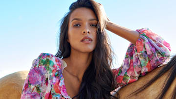 Lais Ribeiro was photographed by Anne Menke in Sacramento, Calif. Swimsuit by PatBo.