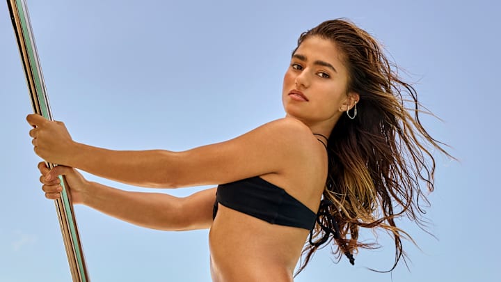 Rayna Vallandingham was photographed by Yu Tsai in Jamaica. Swimsuit by Andi Bagus. Necklace by Ben-Amun. Rayna Vallandingham was photographed by Yu Tsai in Jamaica. Swimsuit by Andi Bagus. Necklace by Ben-Amun.