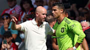 Erik Ten Hag y Cristiano Ronaldo