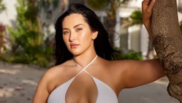 Yumi Nu was photographed by Derek Kettela in Belize. Swimsuit by JMP The Label.