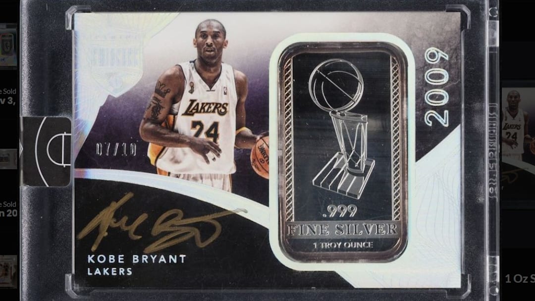 An ungraded 2014 Panini Eminence 1 Oz Silver Finals Kobe Bryant autograph /10 #LT-KB4 An ungraded 2014 Panini Eminence 1 Oz Silver Finals Kobe Bryant autograph /10 #LT-KB4