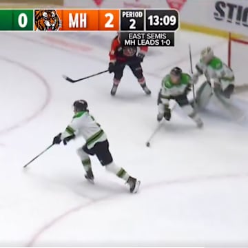 Gavin McKenna scores an incredible goal during the WHL Playoffs