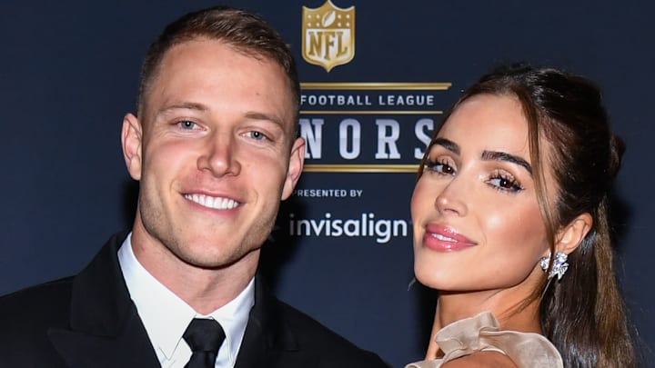 Christian McCaffrey and Olivia Culpo