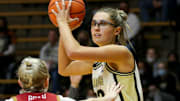 Purdue guard Madison Layden (33) looks to pass the ball 