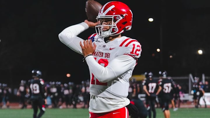 Durian Inferrera during warmups for a high school game