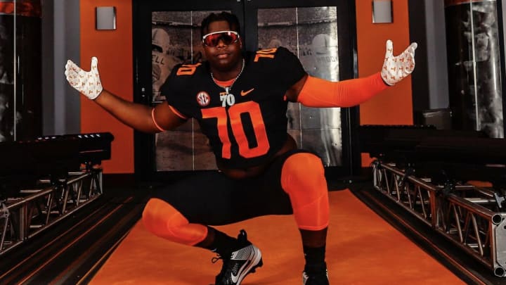 2025 5-star OT David Sanders Jr. during his official visit to Tennessee. (Photo courtesy of David Sanders Jr.)