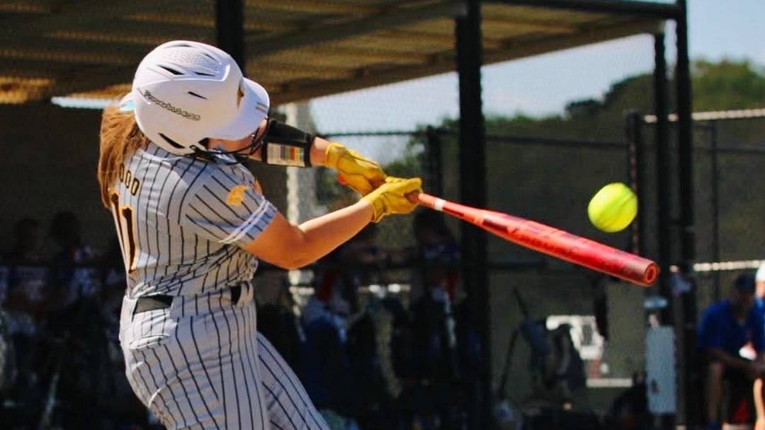 Anleigh Wood of Wicksburg with one of her 79 hits from the 2026 softball season. Anleigh Wood of Wicksburg with one of her 79 hits from the 2026 softball season.