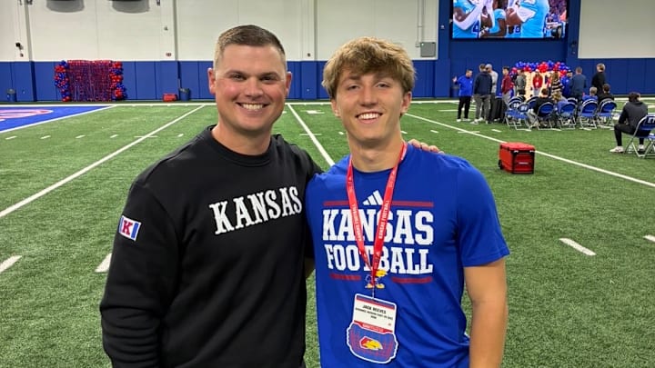 Jack Reeves committed to the Kansas Jayhawks. He is a senior at Shawnee Mission East High School.