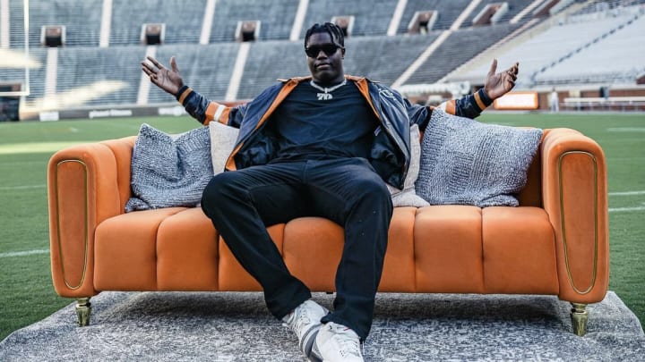 2025 5-star OT David Sanders Jr. during his official visit to Tennessee. (Photo courtesy of David Sanders Jr.)