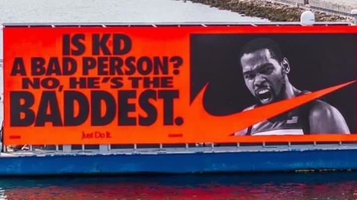 Nike erected billboards for Kevin Durant.