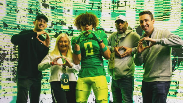 Justin Hill and family on visit to Oregon.