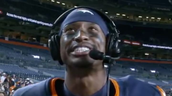 Courtland Sutton helped the Broncos to a win on Monday night. 