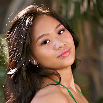 Suni Lee was photographed by Ben Horton at The Boca Raton. Swimsuit by 437.