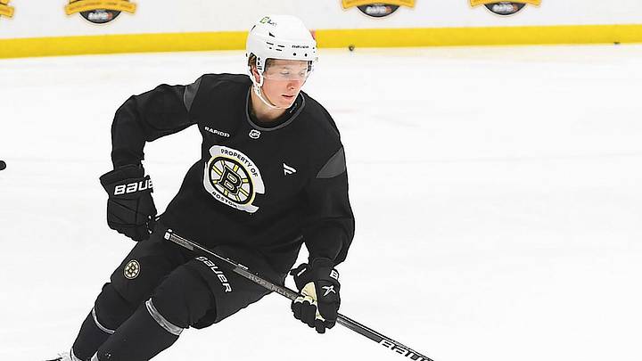 Cooper Simpson skates at Boston Bruins Development Camp during the summer of 2026. Cooper Simpson skates at Boston Bruins Development Camp during the summer of 2026.