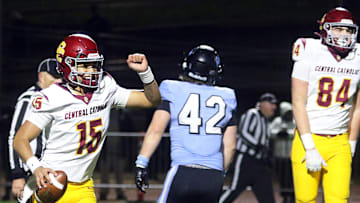 Central Catholic advanced to the Class 6A state championship game, upsetting top seed West Linn on Friday night.