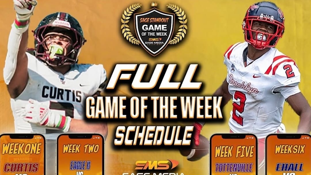 Sage Media Game of The Week Schedule Graphic