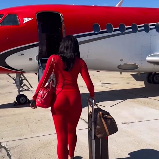 WNBA star Angel Reese flaunts 'pink' private jet to match her Barbie  birthday fit