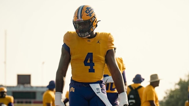 Jahkeem Stewart under the Friday night lights.