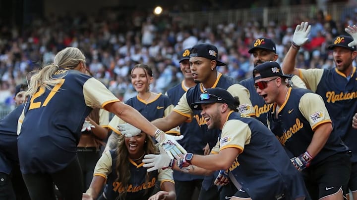 Jennie Finch shined on the mound and at the plate during her 15th All-Star Celebrity Softball Game. Jennie Finch shined on the mound and at the plate during her 15th All-Star Celebrity Softball Game.
