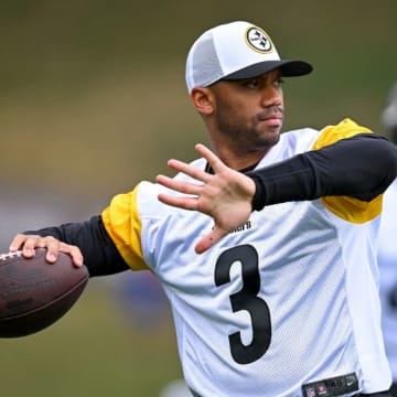 Pittsburgh Steelers quarterback Russell Wilson during training camp