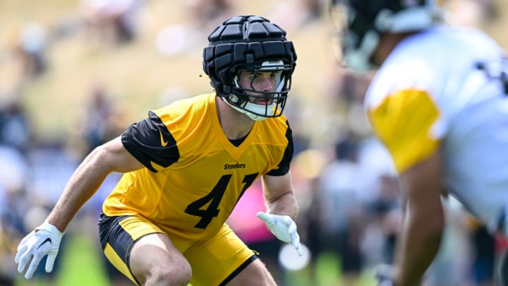 Pittsburgh Steelers linebacker Payton Wilson at training camp