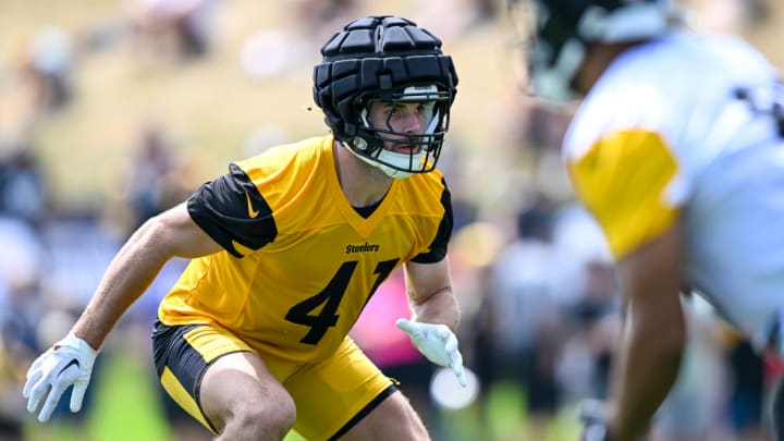 Pittsburgh Steelers linebacker Payton Wilson at training camp