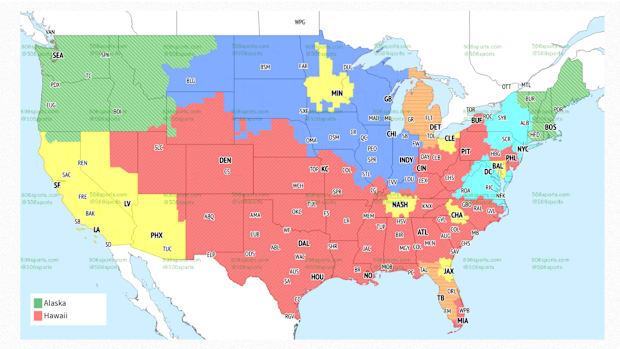 NFL Week 2 TV Coverage Map FOX