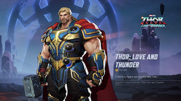 Thor's 'Love and Thunder' skin preview in Marvel Rivals.