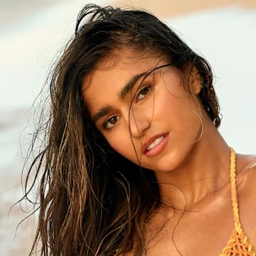 Rayna Vallandingham was photographed by Yu Tsai in Jamaica. Swimsuit by Andi Bagus.