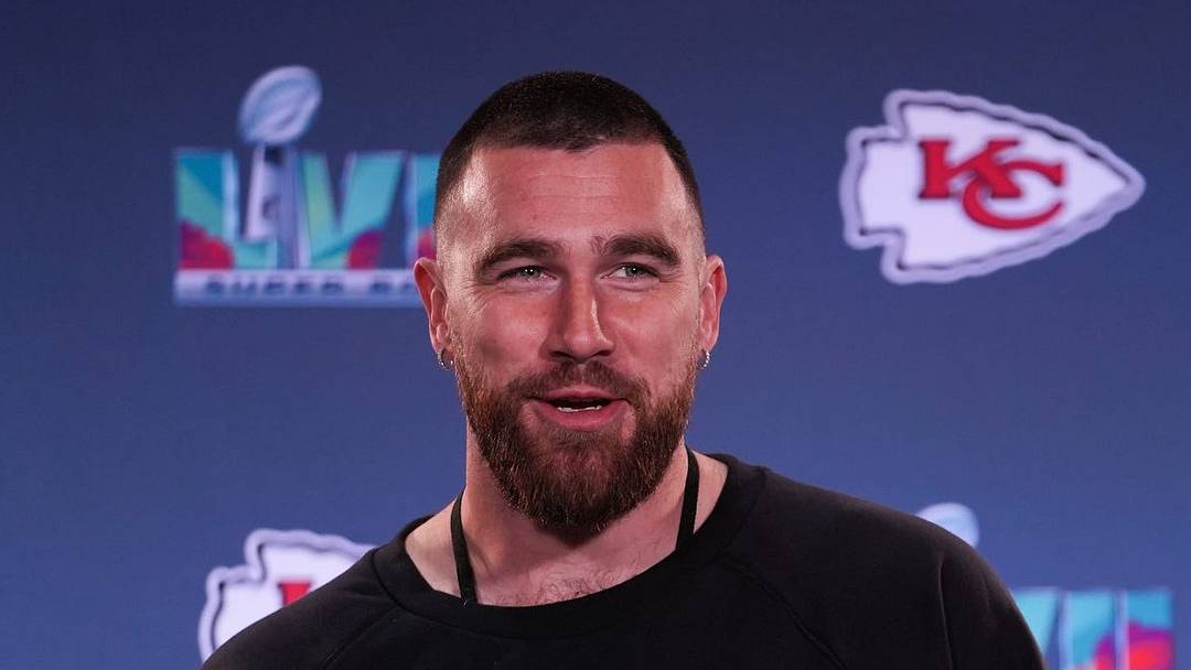 Chiefs tight end Travis Kelce (87) answers questions during a news conference at Hyatt Regency Scottsdale Resort and Spa at Gainey Ranch on Thursday, Feb. 9, 2023, in Scottsdale.

Dsc00630 Copy