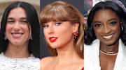 Dua Lipa, Taylor Swift and Simone Biles