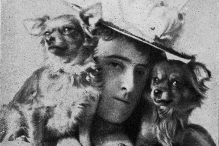 Edith Wharton with her dogs -