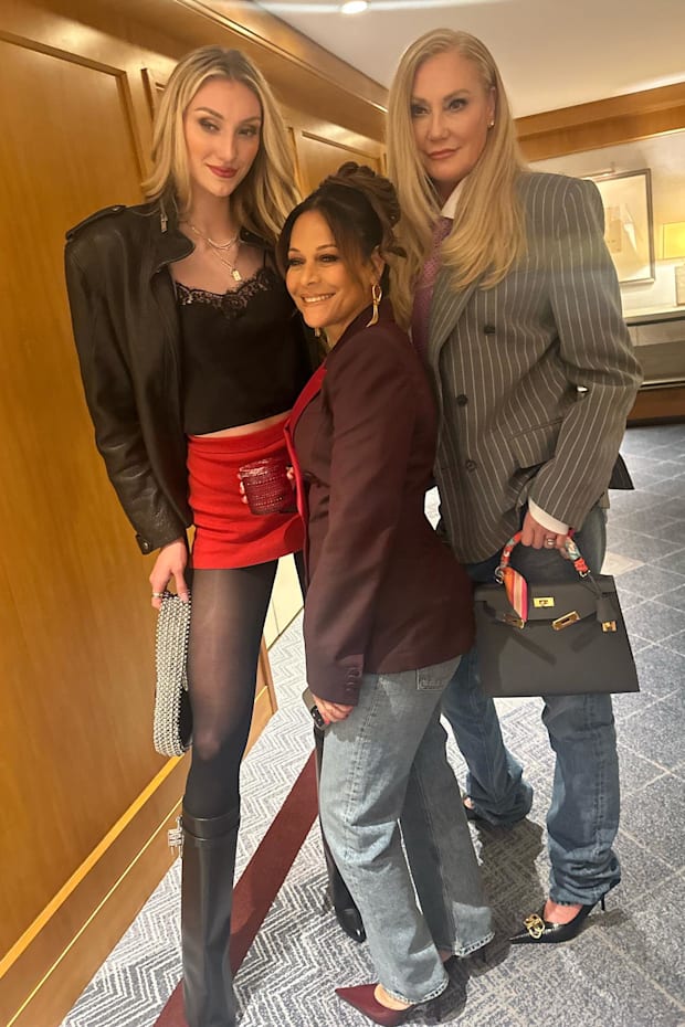 WNBA star Cameron Brink, Sonya Curry, and Michelle Bain-Brink on NBA All-Star Weekend. 