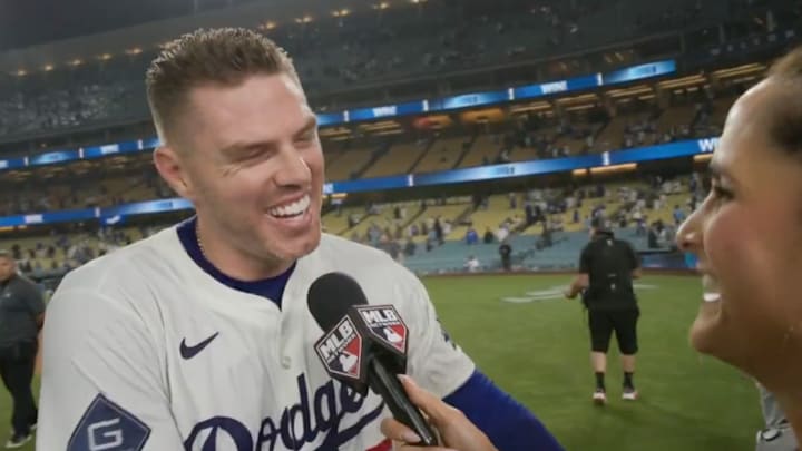 Freddie Freeman was a World Series hero once again for the Dodgers on Monday night. Freddie Freeman was a World Series hero once again for the Dodgers on Monday night.