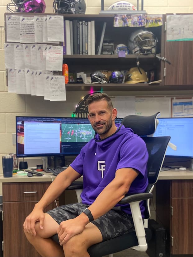 Fulshear football coach Nick Codutti - Texas high school football