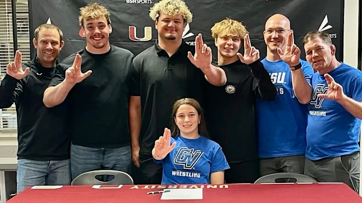 Four-time WIAA girls wrestling champion Libby Roberts, of University High School, signed with Grand Valley State University. Four-time WIAA girls wrestling champion Libby Roberts, of University High School, signed with Grand Valley State University.