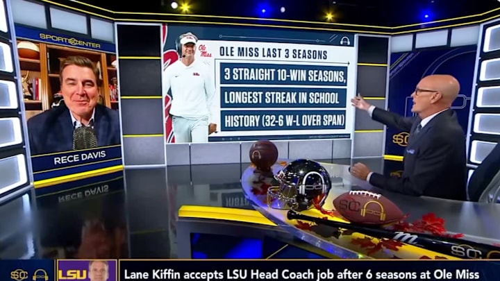 Scott Van Pelt agreed with Ole Miss not allowing Lane Kiffin to coach the Rebels in the College Football Playoff. 