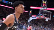 San Antonio Spurs star Victor Wembanyama in a render from Take-Two Interactive's upcoming NBA 2K25 release.